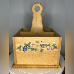 Vintage Mikasa Golden Harvest Utensil Caddy